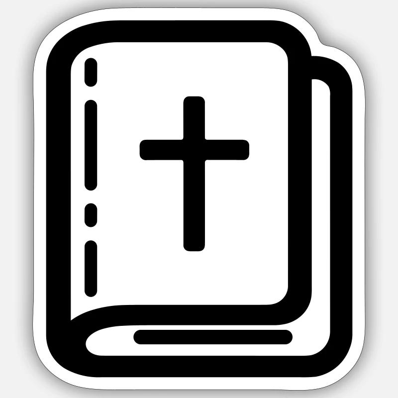 Bible - Sticker size S (10 x 10 cm) - white matte