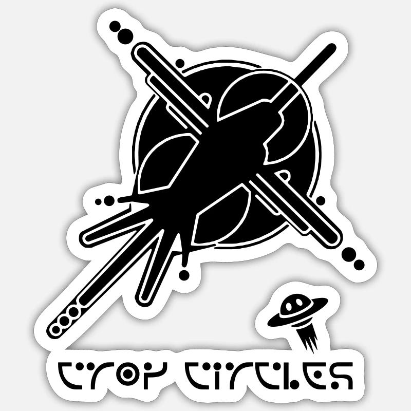 Cosmic Graffiti Crop Circle - Sticker size S (10 x 10 cm) - white matte