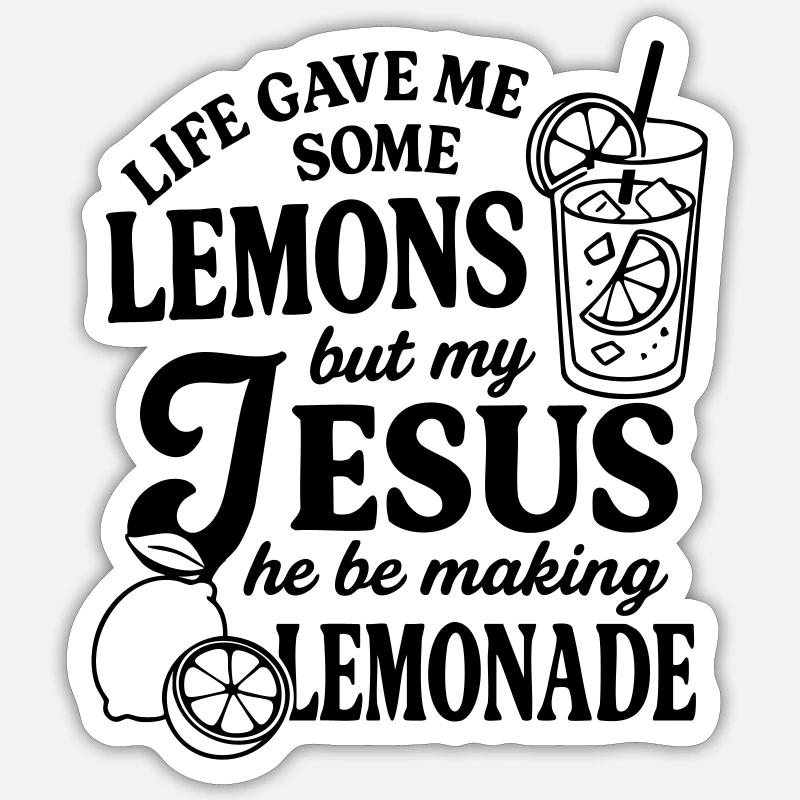 Life gave me lemons - Sticker size S (10 x 10 cm) - white matte
