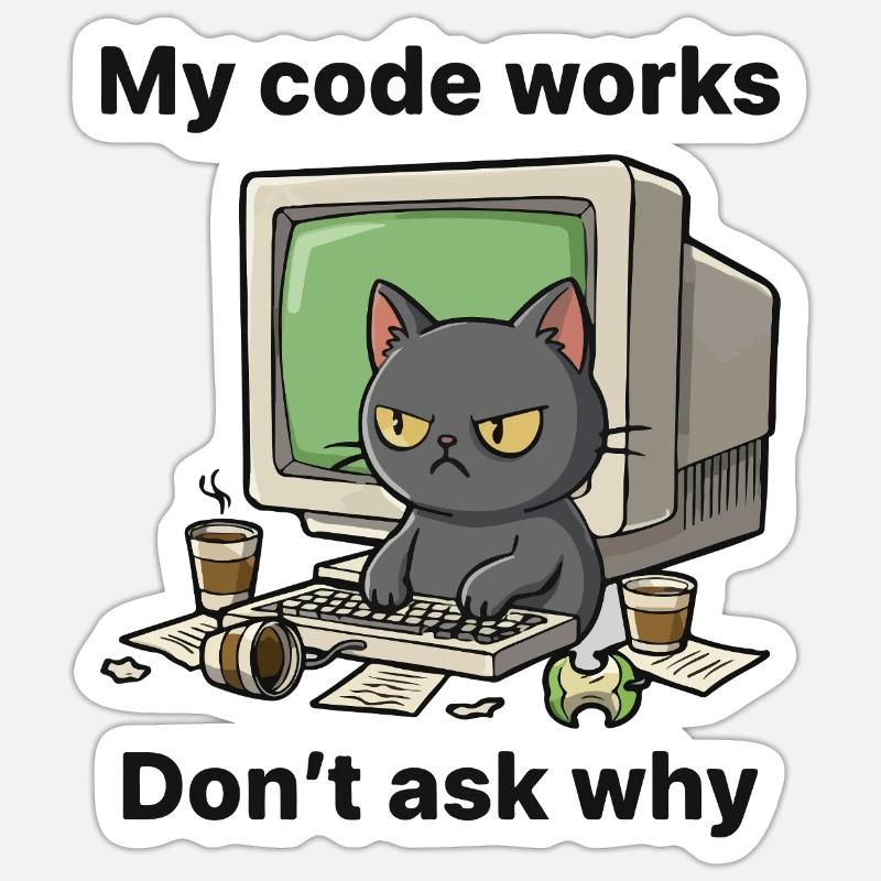 My code works Don't ask why Sticker size S (10 x 10 cm)