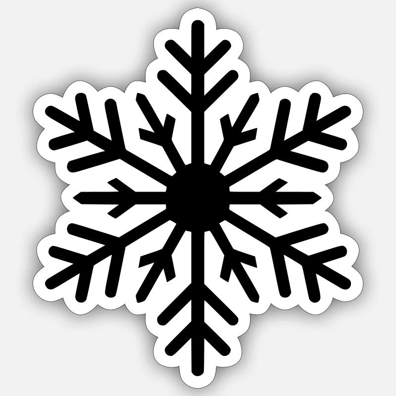 Flocon de neige, cristal de glace, couleur variable Sticker taille S (10 x 10 cm)