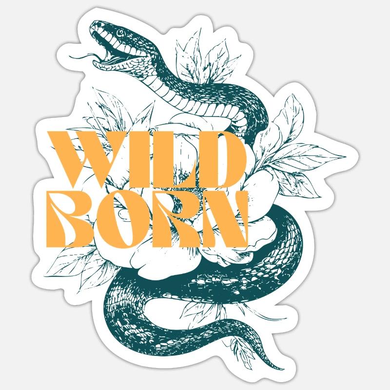 Conception de motif d’animal sauvage - Sticker taille S (10 x 10 cm) - blanc mat