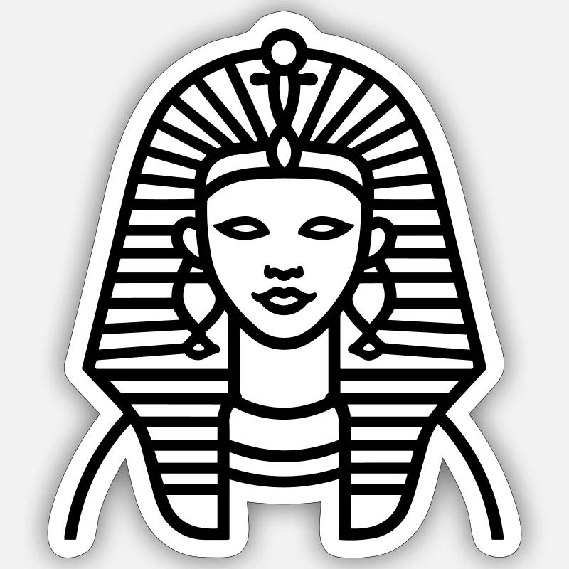 pharaoh - Sticker size S (10 x 10 cm) - white matte