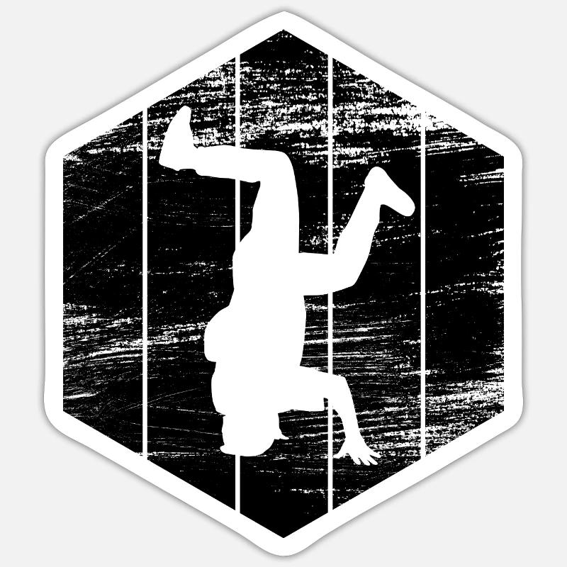Breakdancers - Sticker taille S (10 x 10 cm) - blanc mat