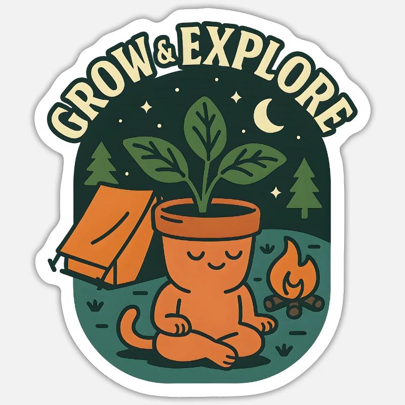 Grow & Explore Sticker size S (10 x 10 cm)
