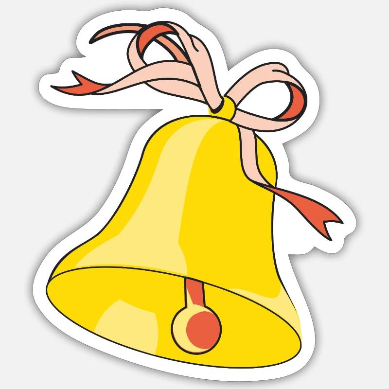 Glocke mit Schlaufe Sticker Größe S (10 x 10 cm)