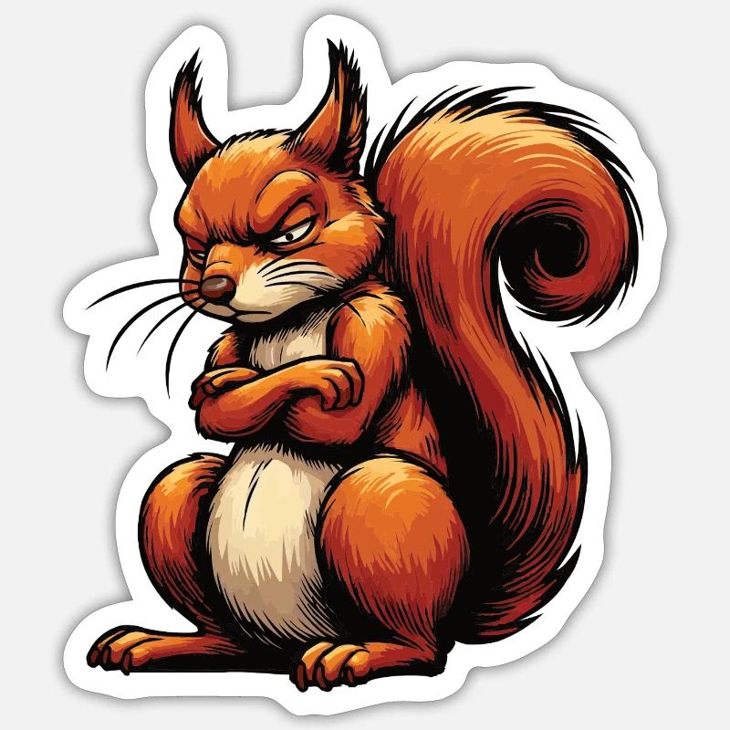 Eichhörnchen Eichhorn Eichhörnchenliebhaber Nager Sticker Größe S (10 x 10 cm)