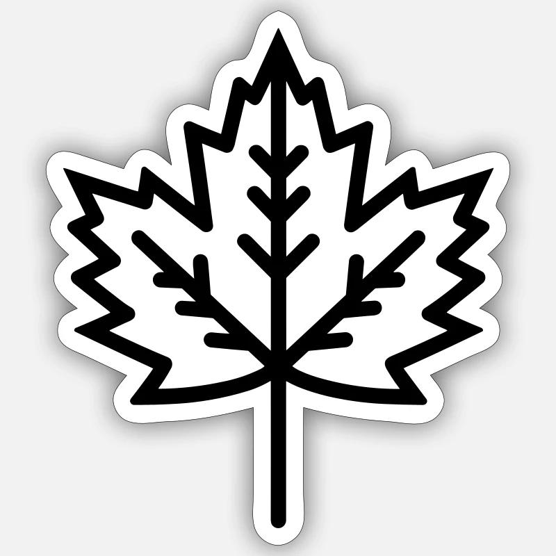 maple leaf - Sticker size S (10 x 10 cm) - white matte