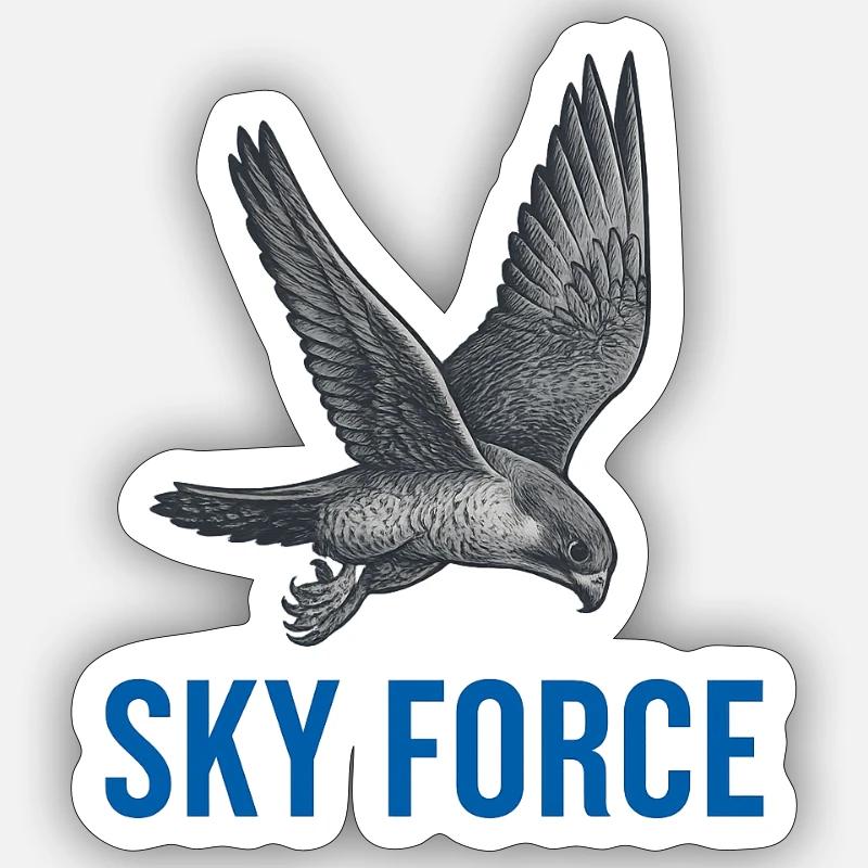 Sky Falcon Sky Force - Sticker size S (10 x 10 cm) - white matte
