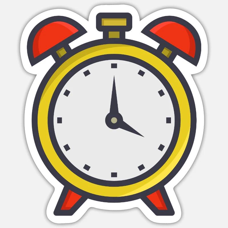 Wecker Sticker Größe S (10 x 10 cm)
