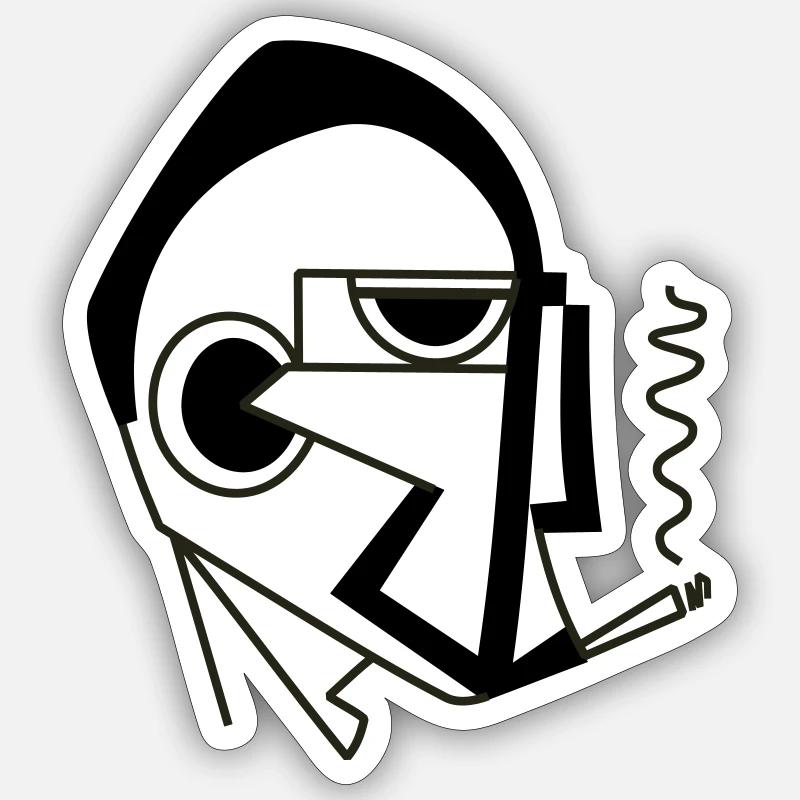 Le leader de Cean - Sticker taille S (10 x 10 cm) - blanc mat