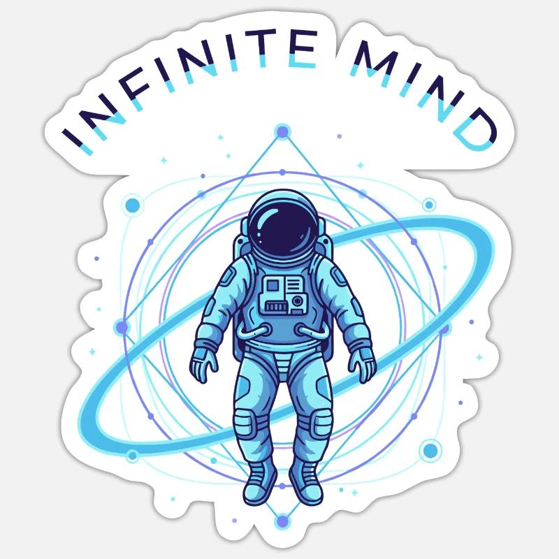 Unendlicher Geist - Sticker taille S (10 x 10 cm) - blanc mat
