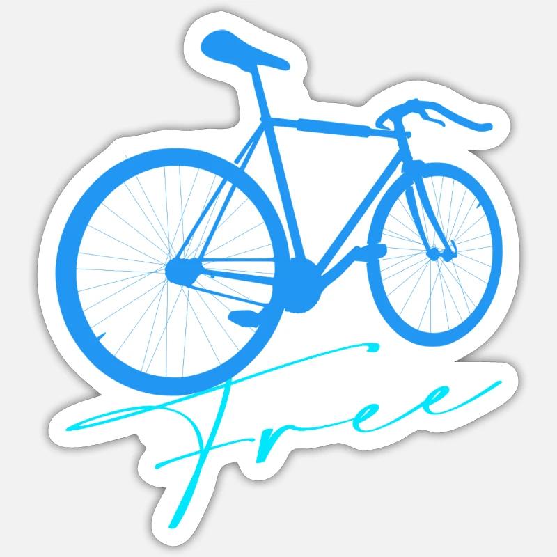 Vélo - Sticker taille S (10 x 10 cm) - blanc mat