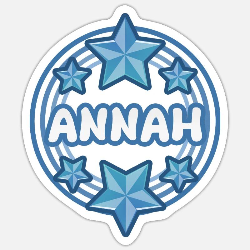Annah - Sticker size S (10 x 10 cm) - white matte