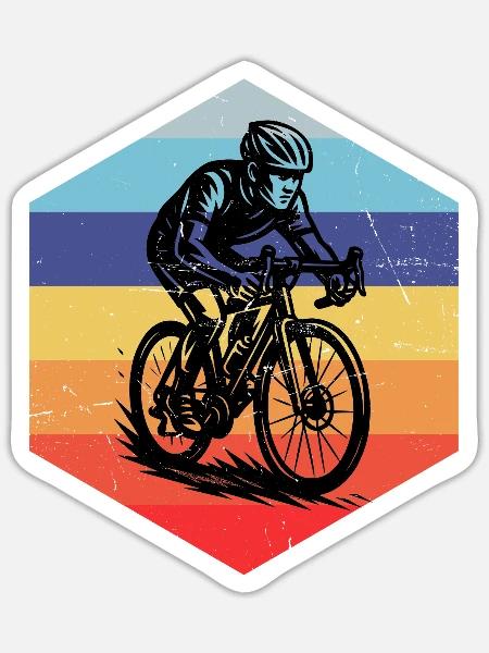 Roadbike Stil für jeden Anlass - Sticker Größe S (10 x 10 cm) - Mattweiß