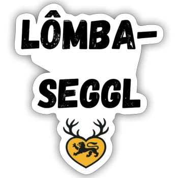 Lombaseggl Swabian - Sticker size S (10 x 10 cm) - white matte - Front