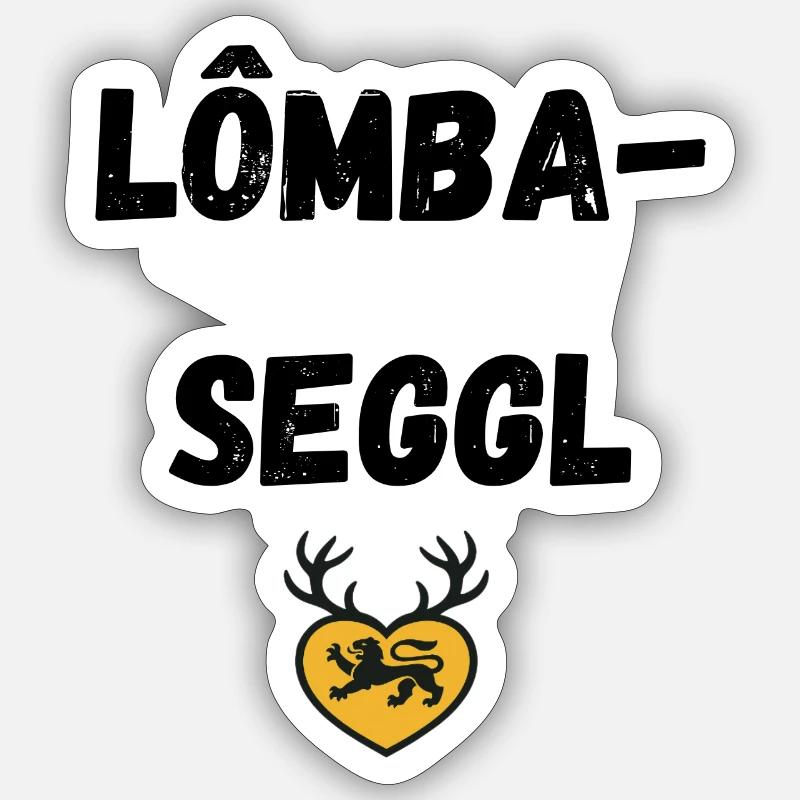 Lombaseggl Schwäbisch Sticker Größe S (10 x 10 cm)