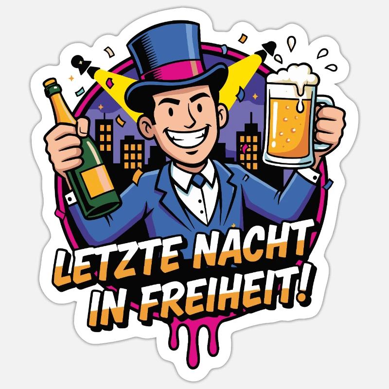 Fête de la Liberté d’Hier soir - Sticker taille S (10 x 10 cm) - blanc mat