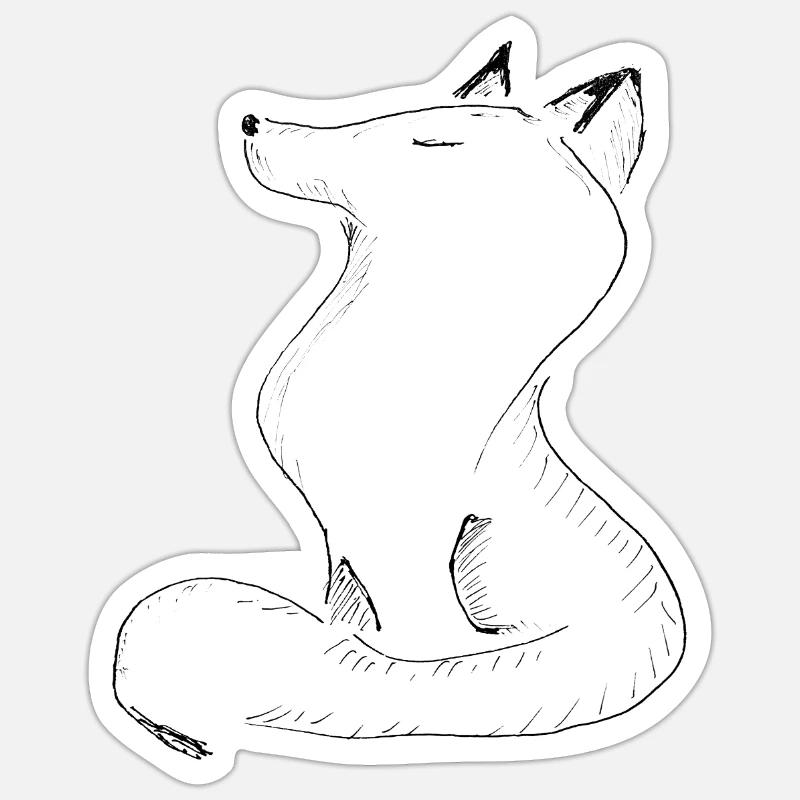 Silhouette de Sketchwolf Sticker taille S (10 x 10 cm)