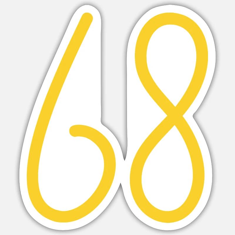 68 - Sticker size S (10 x 10 cm) - white matte