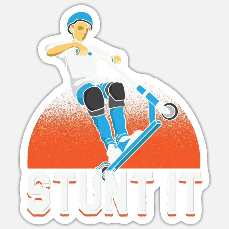 Conception du rider de trick scooter Stunt It Sticker taille S (10 x 10 cm)