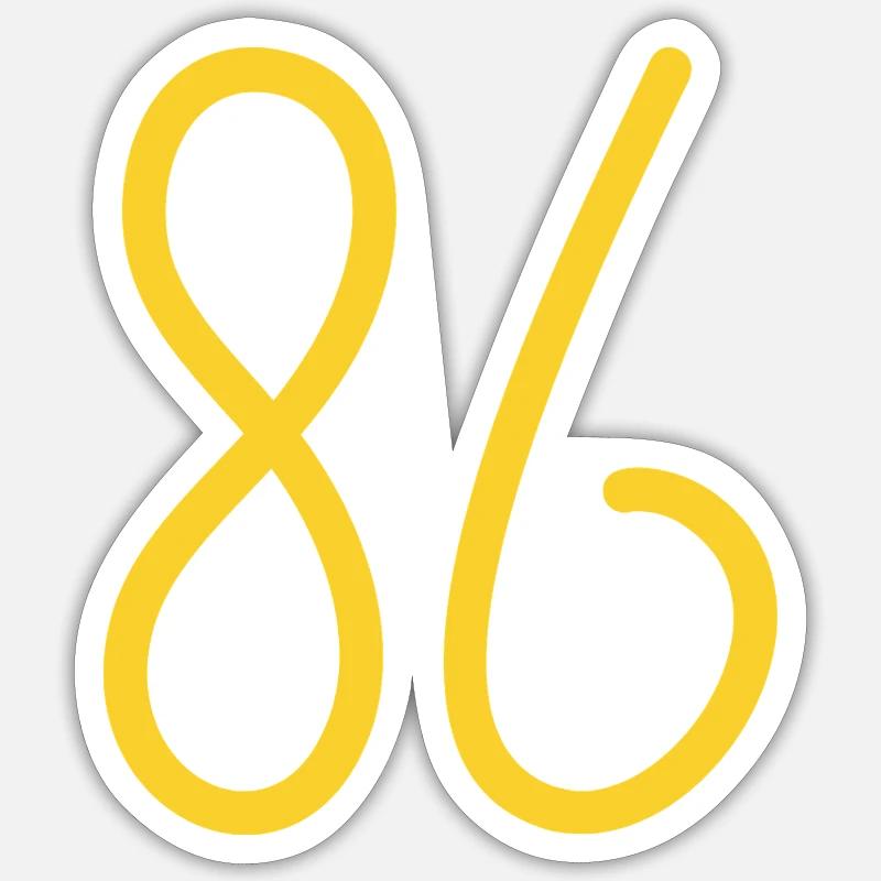 86 - Sticker taille S (10 x 10 cm) - blanc mat