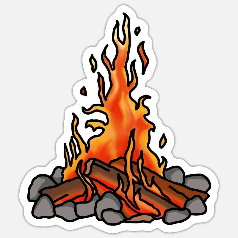 Campfire - Sticker size S (10 x 10 cm) - white matte