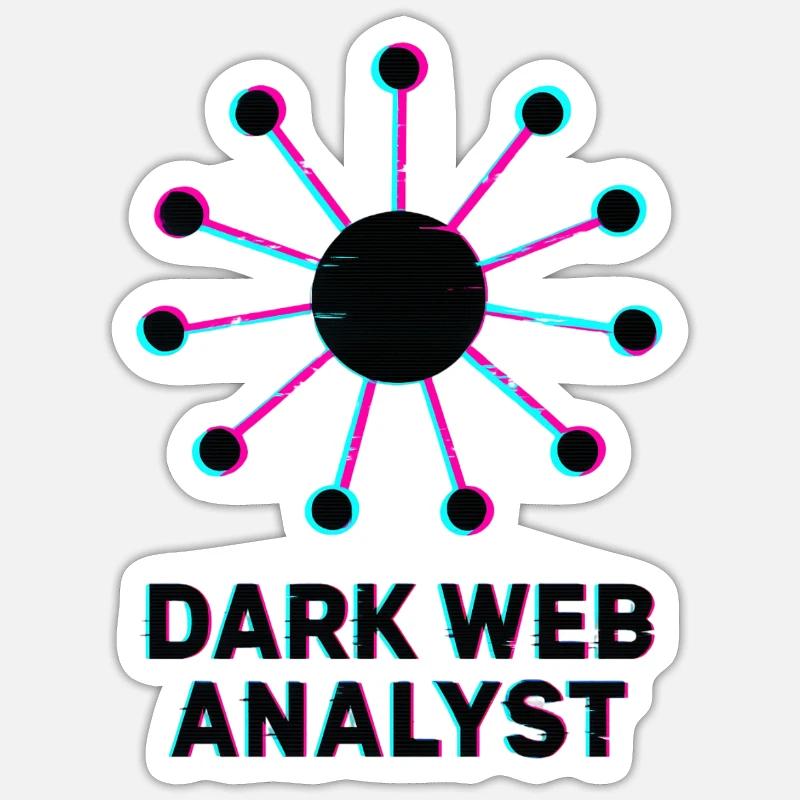 Dark Web Analyst - Cybersecurity - Sticker size S (10 x 10 cm) - white matte