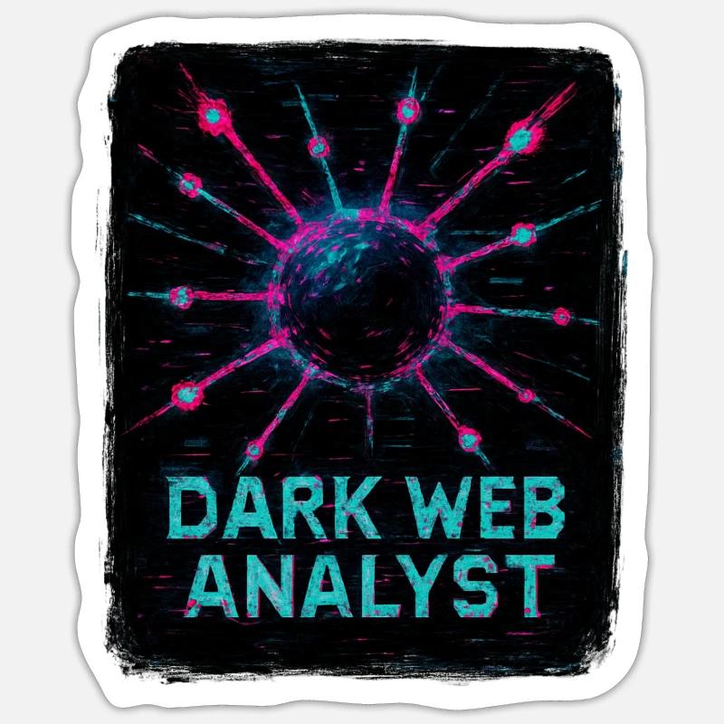 Dark Web Analyst - Cybersécurité Sticker taille S (10 x 10 cm)
