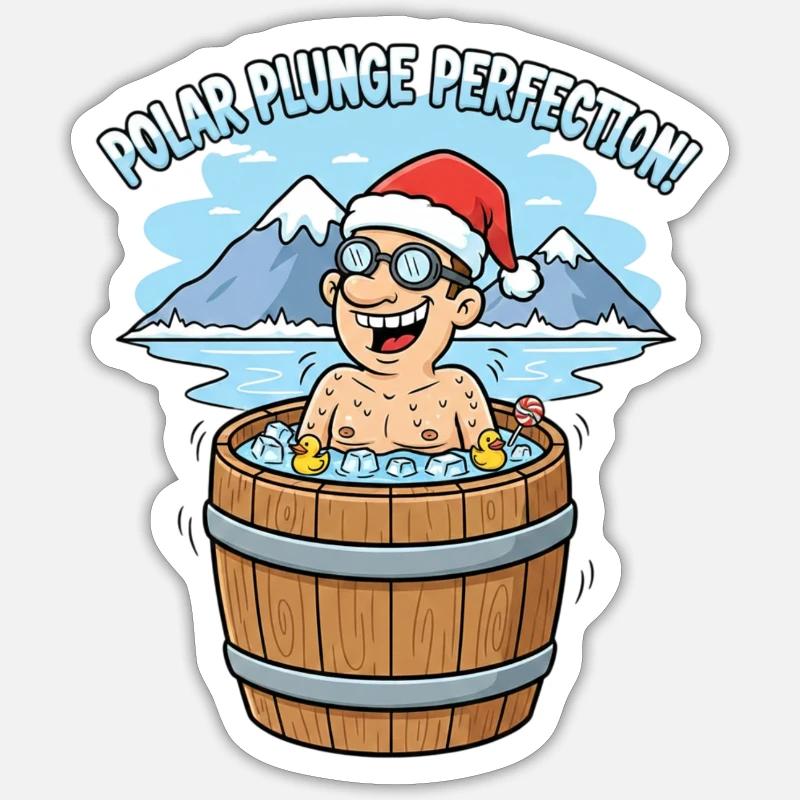 Bain de glace Sticker taille S (10 x 10 cm)