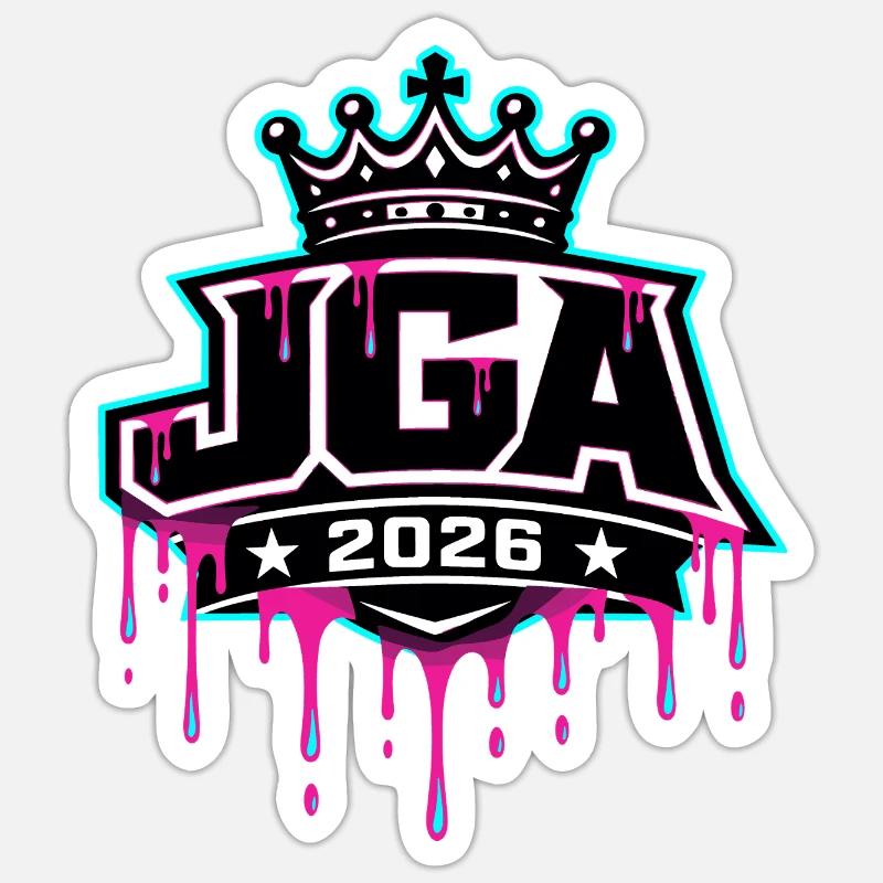 JGA 2026 - Sticker taille S (10 x 10 cm) - blanc mat