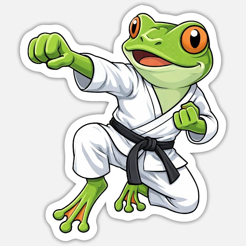 Frog Toad Martial Arts Karate Japan Tradition Sticker size S (10 x 10 cm)