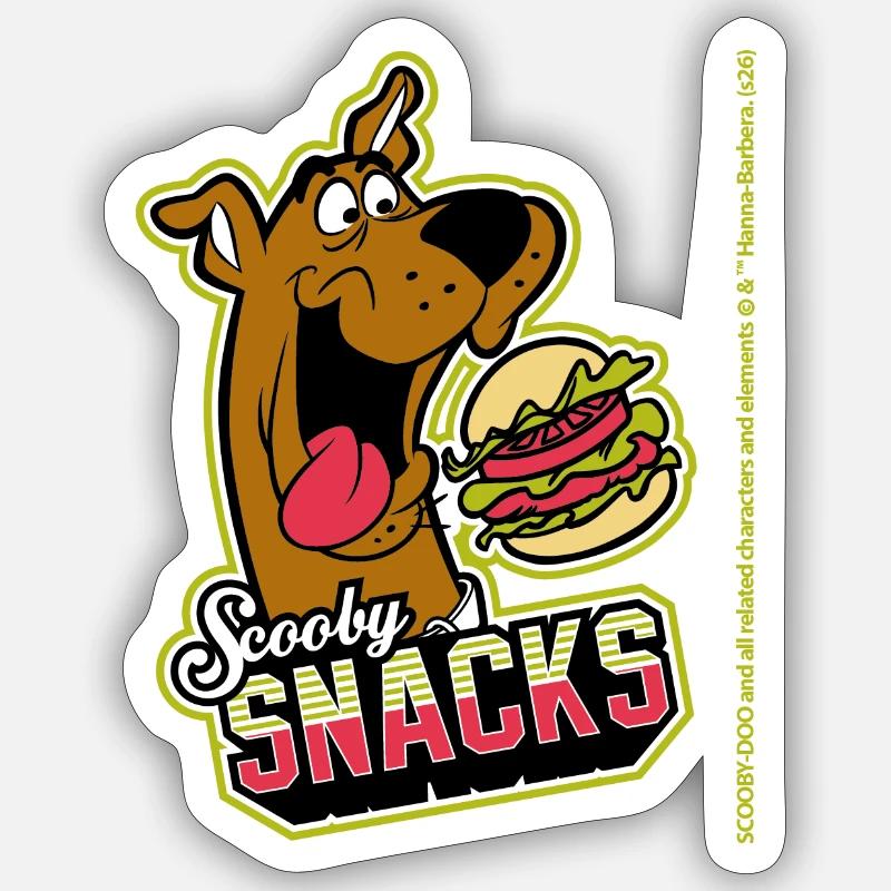Scooby-Doo With Burger And Quote Scooby Snacks Sticker size S (10 x 10 cm)