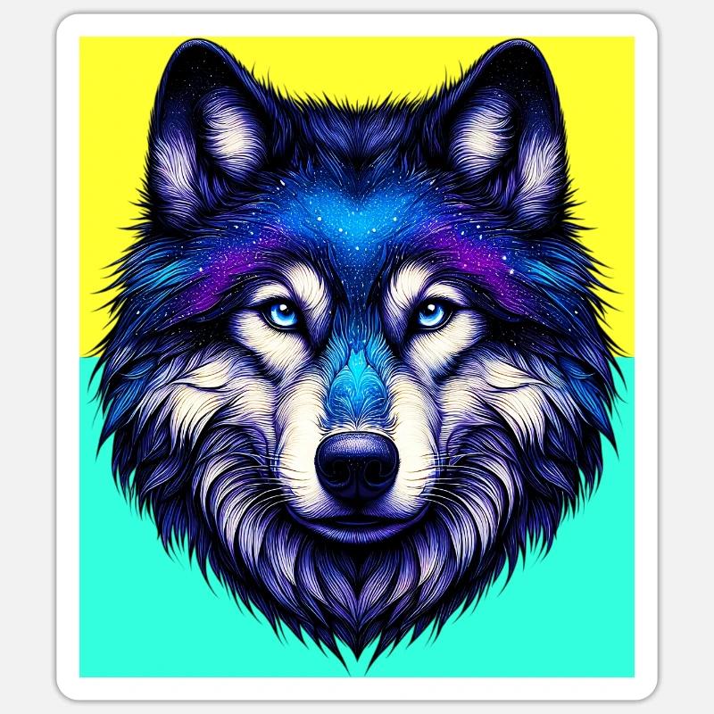 Wolf - Sticker size S (10 x 10 cm) - white matte