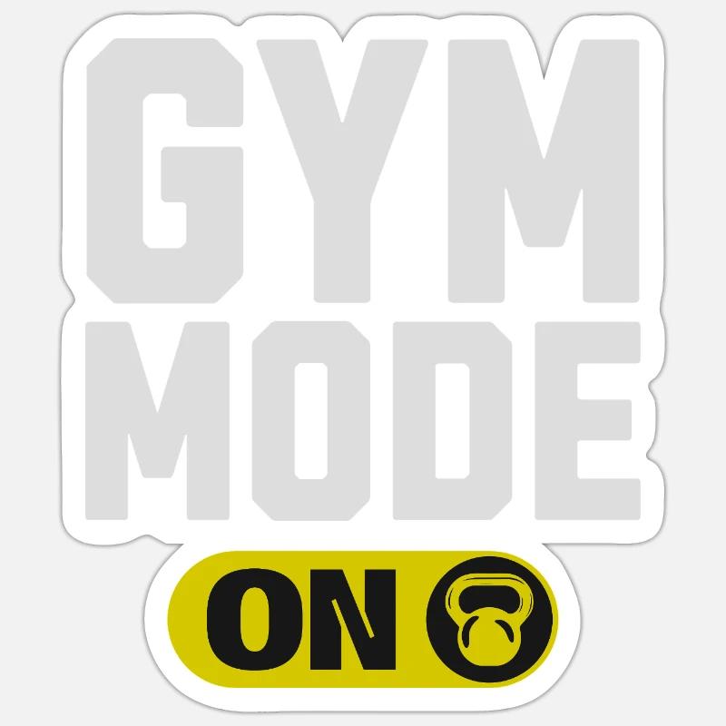Mode Gym sur Graphique Sticker taille S (10 x 10 cm)