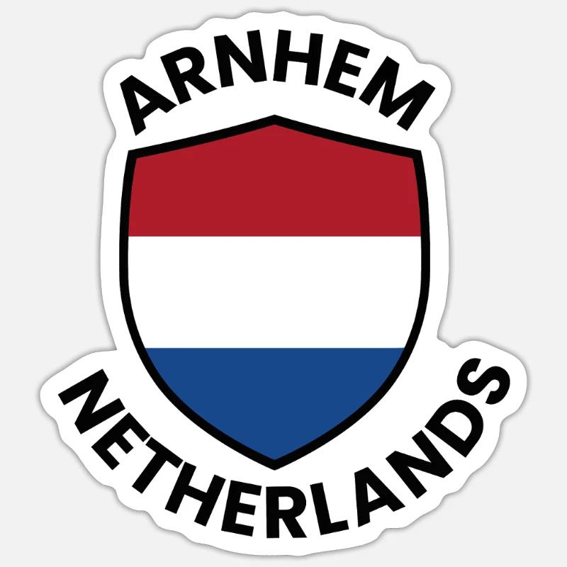 Arnhem shield Netherlands - Sticker size S (10 x 10 cm) - white matte