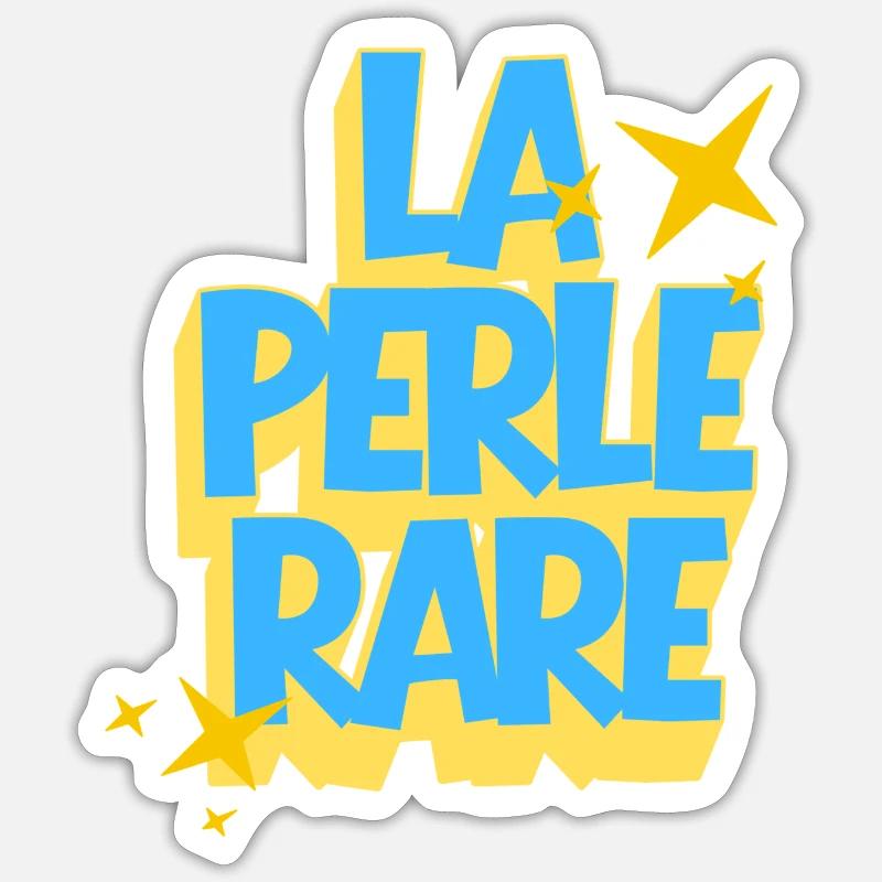 Die seltene Perle, positives Zitat - Sticker Größe S (10 x 10 cm) - Mattweiß