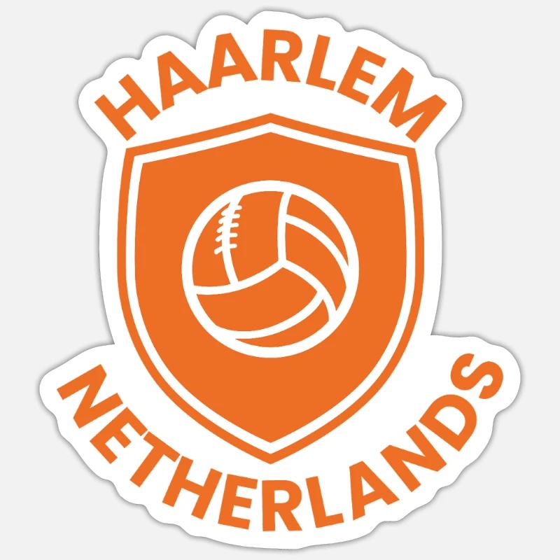 Bouclier de volée de Haarlem - Sticker taille S (10 x 10 cm) - blanc mat