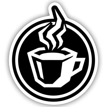 Coffee Cup Icon - Sticker size S (10 x 10 cm) - white matte - Front