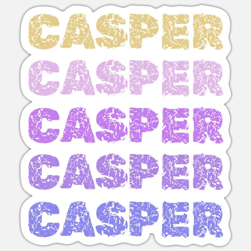Casper - Sticker taille S (10 x 10 cm) - blanc mat