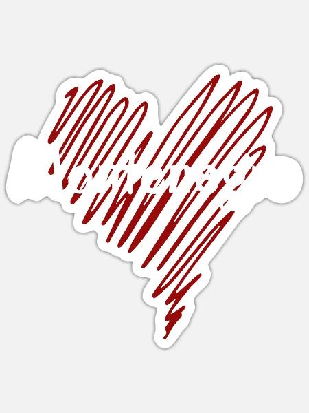 Ich liebe Montenegro, Herz Montenegro - Sticker Größe S (10 x 10 cm) - Mattweiß