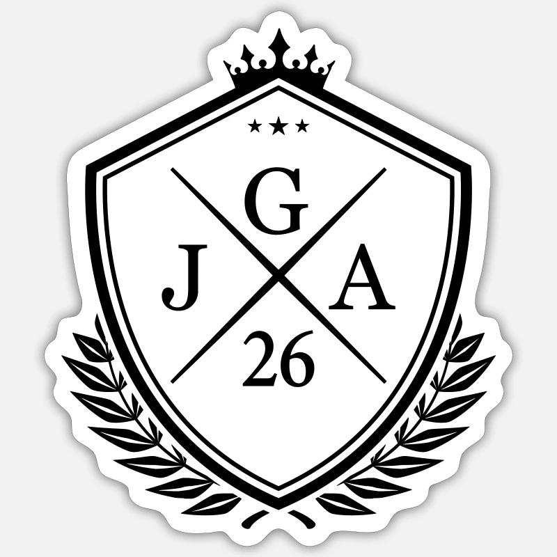 Jga 26 - Sticker Größe S (10 x 10 cm) - Mattweiß
