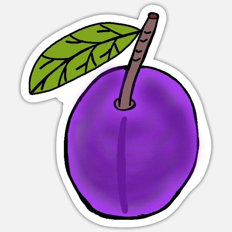 Plum Fruit Fruit Plums Hobby Gardener - Sticker size S (10 x 10 cm) - white matte