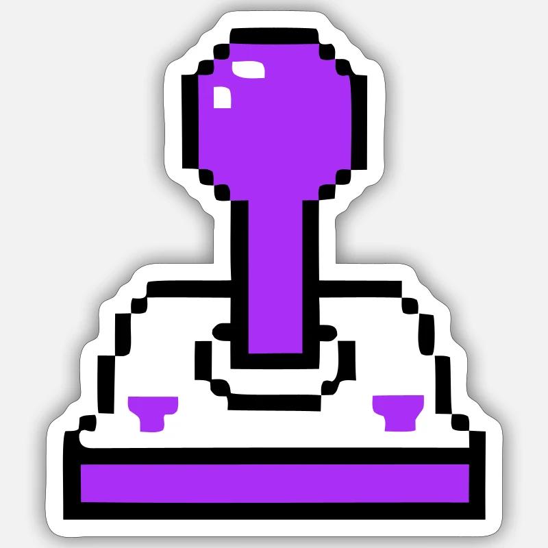 Arcade Joystick Retro Konsole Sticker Größe S (10 x 10 cm)