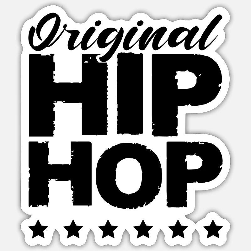 Original Hip Hop - Sticker size S (10 x 10 cm) - white matte
