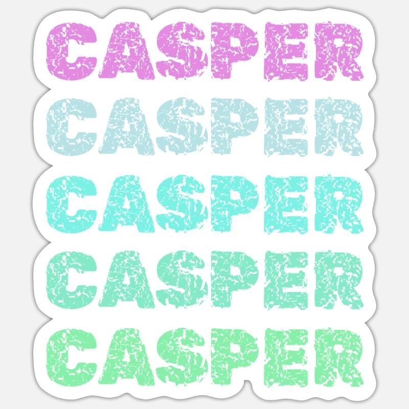 Casper as a name - Sticker size S (10 x 10 cm) - white matte