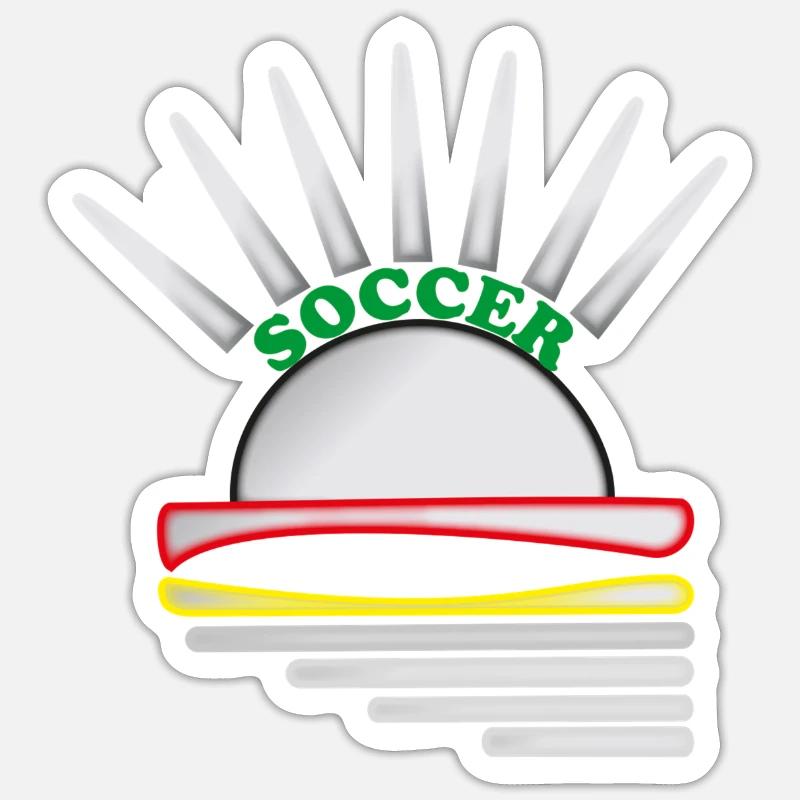 Fußball Logo - Sticker Größe S (10 x 10 cm) - Mattweiß