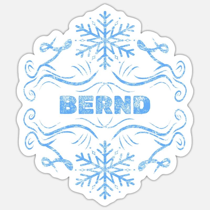 Bernd comme prénom - Sticker taille S (10 x 10 cm) - blanc mat