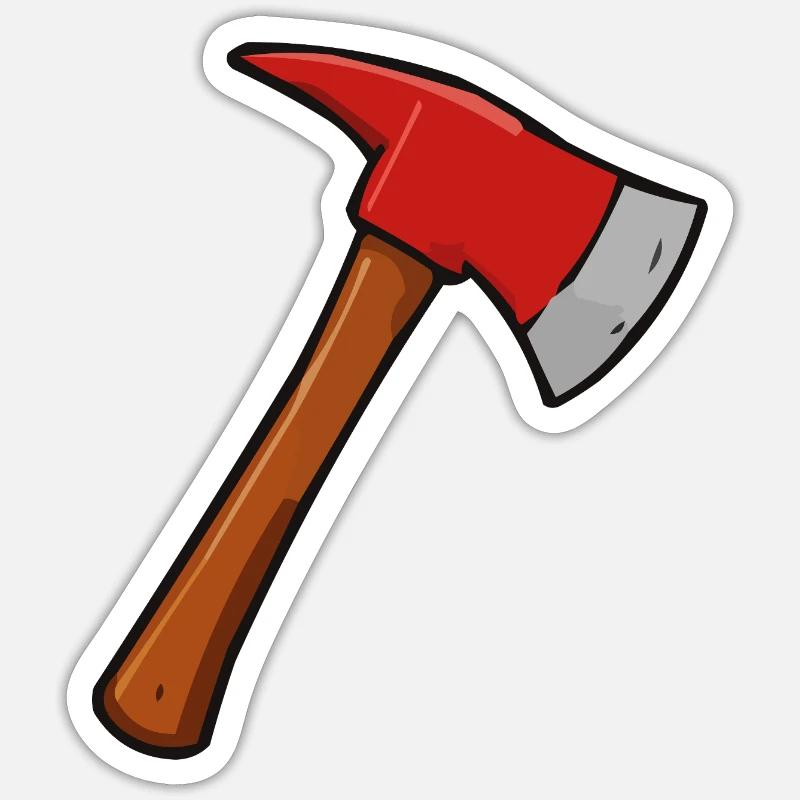 axt - Sticker Größe S (10 x 10 cm) - Mattweiß