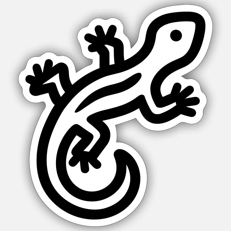 lizard - Sticker size S (10 x 10 cm) - white matte